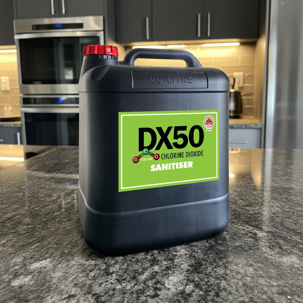 DX50 Chlorine Dioxide – Water Treatment, Fungicide & Organic Sanitiser